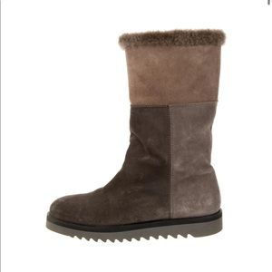 AQUATALIA Suede Colorblock Pattern Moto Boots size 9.5